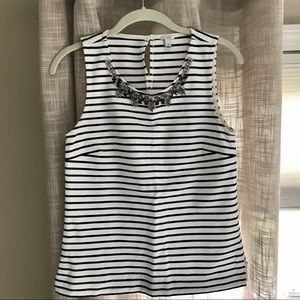 J Crew jeweled tank top